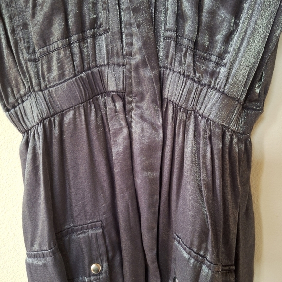 Samant Chauhan Utility Midi Dress Gun Metal Simmer Womens size S - Picture 7 of 10